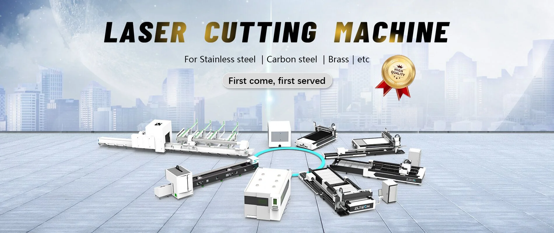 ZLTECH fiber laser cutting machine company banner