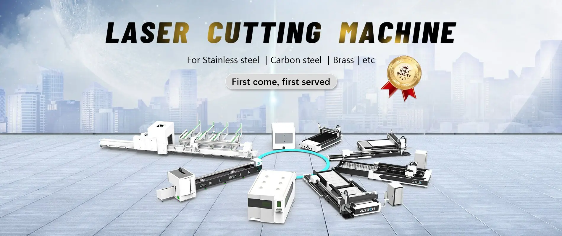 fiber laser cutting machine cutting metal