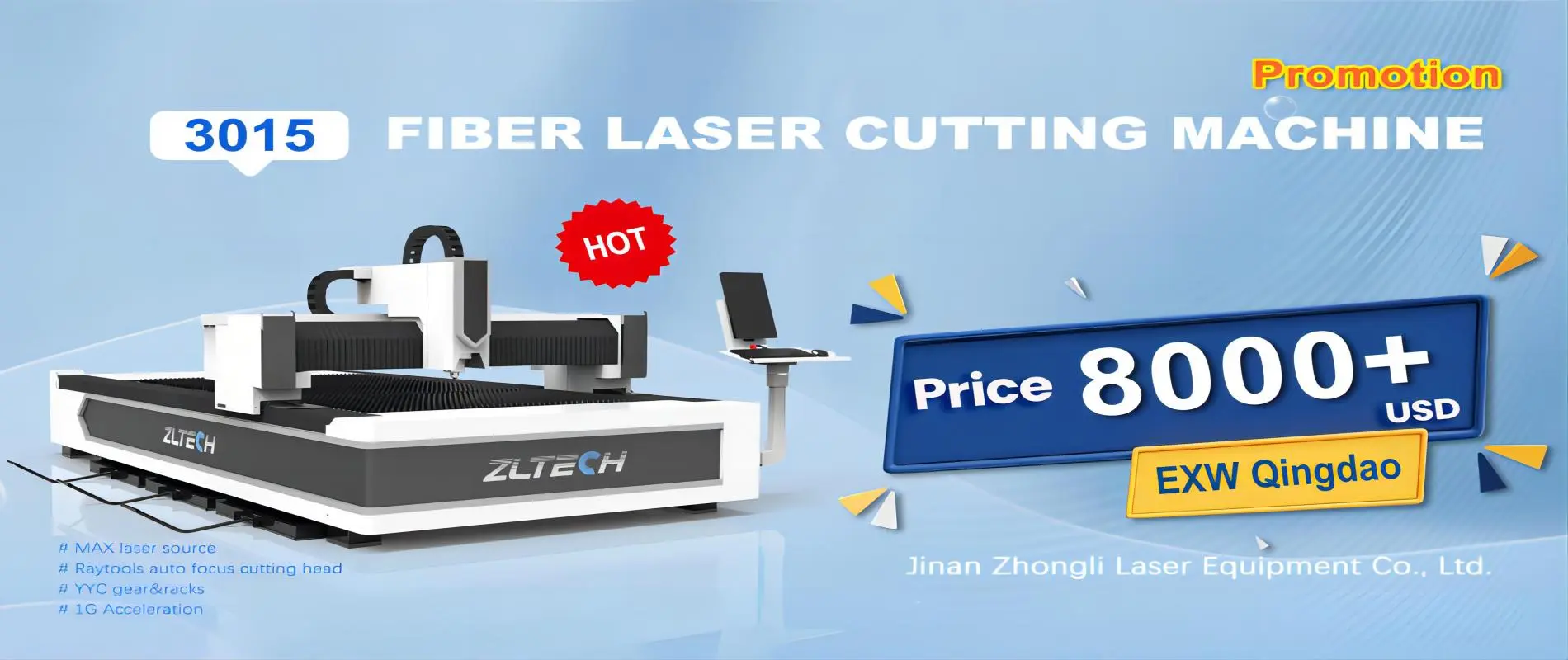 open type 3015 fiber laser cutting machine for sale